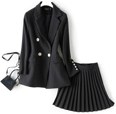 Suit Pleated Skirt Windbreaker Suit Two-Piece Skirt in Saudi Arabia