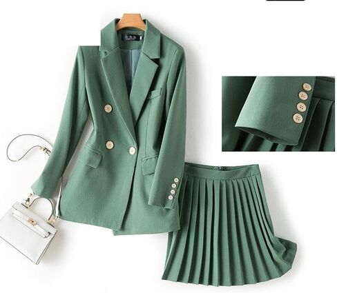 Suit Pleated Skirt Windbreaker Suit Two-Piece Skirt in Saudi Arabia