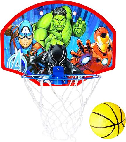 Marvel Avengers Basketball Hoop Avengers Activity Set - Marvel Avengers Toys Bundle with Avengers Basketball Goal, Avengers Stickers, and Superhero Door Hanger in Kuwait