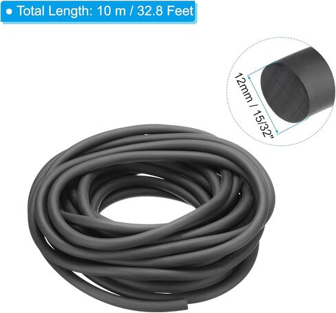 قضيب داعم من PATIKIL مقاس 4/32 بوصة × 32.8 قدم، حبل مطاطي يسد فجوات الكراك وحشو المفصل وشريط الطقس للبناء المنزلي، أسود in Kuwait