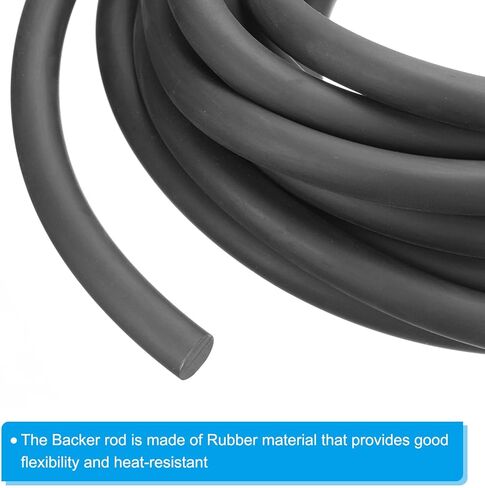 قضيب داعم من PATIKIL مقاس 4/32 بوصة × 32.8 قدم، حبل مطاطي يسد فجوات الكراك وحشو المفصل وشريط الطقس للبناء المنزلي، أسود in Kuwait