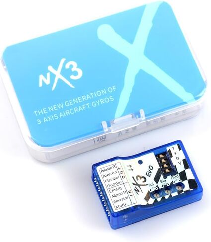 MiZOELEC 3-Axis Aircraft Gyros NX3 EVO Flight Controller Board Fixed-Wing Flight gyro Balancer Stabilization Controller for 3D 2D Flight 3 Axis Gyros in Kuwait