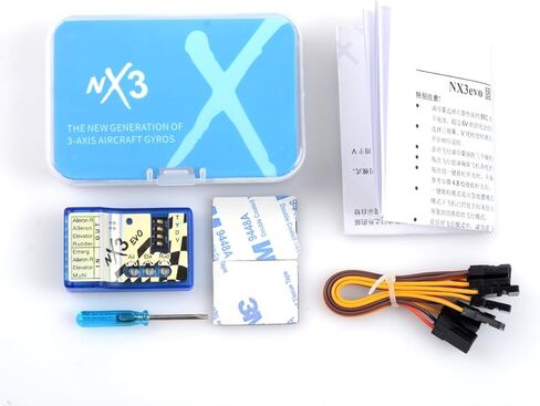 MiZOELEC 3-Axis Aircraft Gyros NX3 EVO Flight Controller Board Fixed-Wing Flight gyro Balancer Stabilization Controller for 3D 2D Flight 3 Axis Gyros in Kuwait