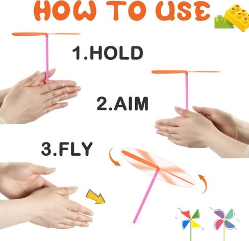 Woanger 400 Pcs Hand Helicopter Flying Helicopter Toy Hand Rub Flying Toys Plastic Fly Spinner Toy Spin Copter Hand Toy Plastic Dragonfly Toy Hand Rub Plastic Propeller for Outdoor Party, Colorful in Saudi Arabia