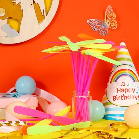 Woanger 400 Pcs Hand Helicopter Flying Helicopter Toy Hand Rub Flying Toys Plastic Fly Spinner Toy Spin Copter Hand Toy Plastic Dragonfly Toy Hand Rub Plastic Propeller for Outdoor Party, Colorful in Saudi Arabia