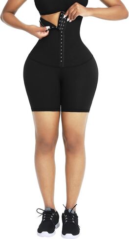 FeelinGirl Shapewear for Women Tummy Control High Waisted Body Shaper Shorts Waist Trainer Shorts Butt Lifting Black 3XL in Saudi Arabia