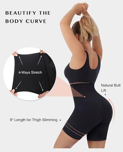 FeelinGirl Shapewear for Women Tummy Control High Waisted Body Shaper Shorts Waist Trainer Shorts Butt Lifting Black 3XL in Saudi Arabia