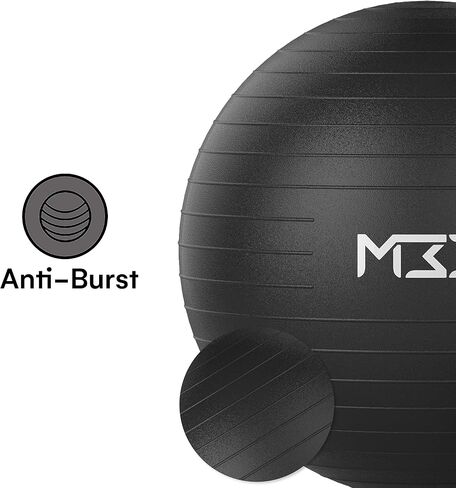 Mode33 Exercise Ball - 55 to 85cm Extra Thick Anti-Burst Yoga Ball with Hand Pump - Gym Ball for Fitness, Pilates, Pregnancy, Labour, Birthing Ball, Swiss Ball – Multiple Colours in Saudi Arabia