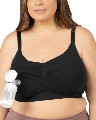 Kindred Bravely 2-Pack حمالة صدر ضخ بدون استخدام اليدين وحزمة حمالة صدر ضخ النوم (أسود، 1X-Busty) in Saudi Arabia