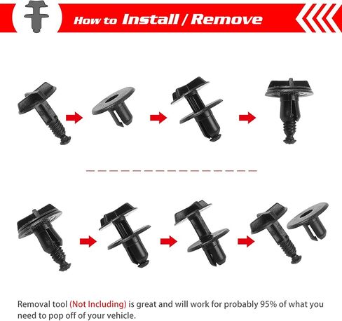 OTUAYAUTO 94-99 S10 50PCS Front Door Trim Panel Retainer Clips, Replaces GM: 10153057 Replacement for Chevy Buick GMC - Car Fasteners Clips for GM 8mm Hole in Saudi Arabia