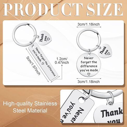 Sureio 32 Pcs Employee Appreciation Gifts Bulk Thank You Keychain with Card for Coworker Teacher Volunteer Nurse in Kuwait