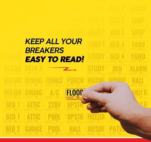 Premium Durable Circuit Breaker Labels, 129 Waterproof Fuse Box Stickers, Easy to Read and Install (b, 1) in Saudi Arabia