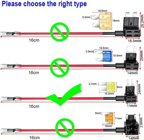Gebildet 8pcs 12V-24V Add-a-Circuit Micro 2 Fuse Tap، Piggy Back بليد فيوز حامل مع تسخير الأسلاك، 9 قطع Micro 2 Fuse (5A 10A 15A) وساحب الصمامات in Kuwait