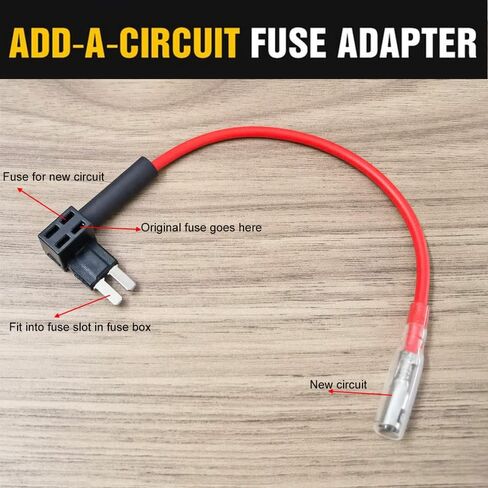 Gebildet 8pcs 12V-24V Add-a-Circuit Micro 2 Fuse Tap، Piggy Back بليد فيوز حامل مع تسخير الأسلاك، 9 قطع Micro 2 Fuse (5A 10A 15A) وساحب الصمامات in Kuwait