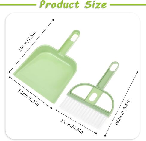 WLLHYF Mini Broom and Dustpan Set Portable Small Cleaning Broom and Dustpan Set for Home Hangable Whisk Broom Hand Dustpan and Brush Set for Table Desk Key Board Office Daily Cleaning Necessity in Saudi Arabia