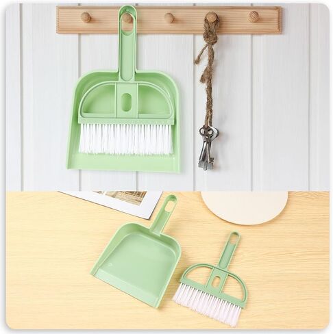 WLLHYF Mini Broom and Dustpan Set Portable Small Cleaning Broom and Dustpan Set for Home Hangable Whisk Broom Hand Dustpan and Brush Set for Table Desk Key Board Office Daily Cleaning Necessity in Saudi Arabia