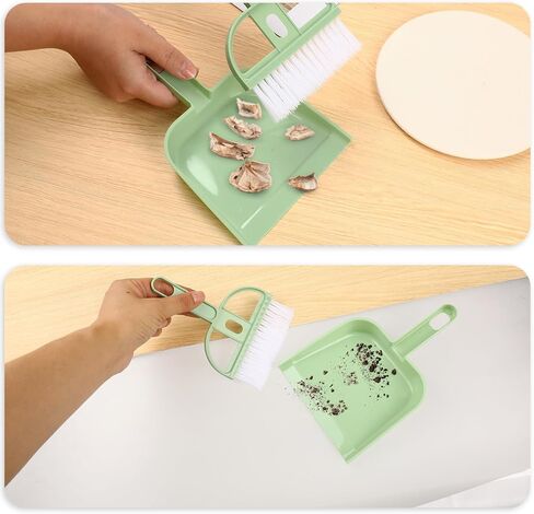 WLLHYF Mini Broom and Dustpan Set Portable Small Cleaning Broom and Dustpan Set for Home Hangable Whisk Broom Hand Dustpan and Brush Set for Table Desk Key Board Office Daily Cleaning Necessity in Saudi Arabia