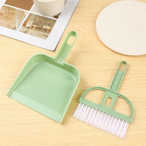 WLLHYF Mini Broom and Dustpan Set Portable Small Cleaning Broom and Dustpan Set for Home Hangable Whisk Broom Hand Dustpan and Brush Set for Table Desk Key Board Office Daily Cleaning Necessity in Saudi Arabia