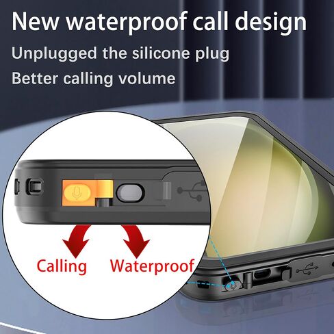 PINGTEKOR Samsung Galaxy S24 Ultra Waterproof Case with Screen Protector,360°Full Body Protection,IP68 Underwater,Full Sealed Snowproof Dustproof Shockproof Heavy Duty Protection Cover Black/Clear in Saudi Arabia