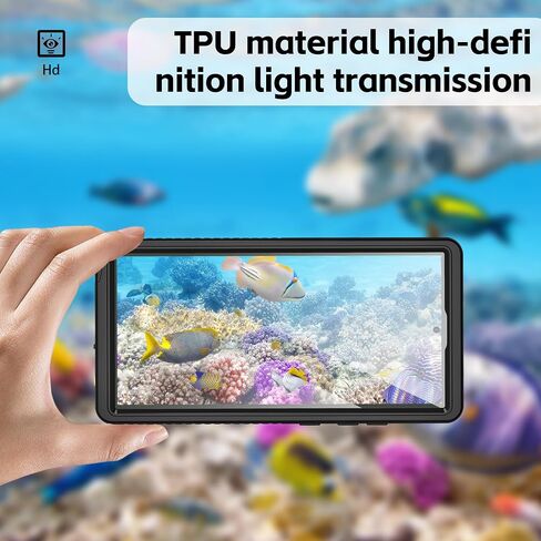 PINGTEKOR Samsung Galaxy S24 Ultra Waterproof Case with Screen Protector,360°Full Body Protection,IP68 Underwater,Full Sealed Snowproof Dustproof Shockproof Heavy Duty Protection Cover Black/Clear in Saudi Arabia