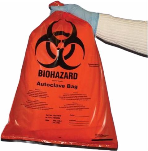 Tufpak 1312-0812 Autoclavable Biohazard Bags, Orange, 8 x 12" (20.5 x 30.5cm) in Saudi Arabia