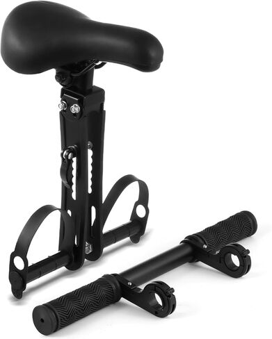 Lnrueg Kids Bike Seat with Handlebar Attachment, Front Mounted Bike Child Seats with Foot Pedals, Detachable Cushion Bike Seat with Handlebar for Kids Ages 2 to 5, Adjustable for Mountain Bikes in Saudi Arabia