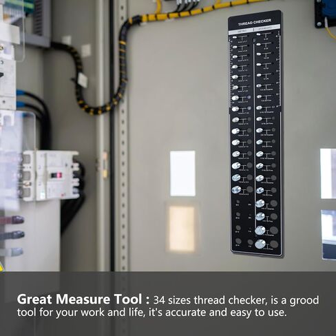 awliye 34 Nut and Bolt Thread Checker + 8 Drill Bit Gauge, Metric and Standard Gauge Thread Size Checker Screw Identifier Gauge, Thread Pitch Gauge Tool Male/Female Gauges, No Screw/Nut in Kuwait