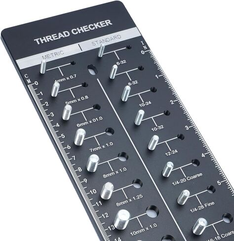 awliye 34 Nut and Bolt Thread Checker + 8 Drill Bit Gauge, Metric and Standard Gauge Thread Size Checker Screw Identifier Gauge, Thread Pitch Gauge Tool Male/Female Gauges, No Screw/Nut in Kuwait