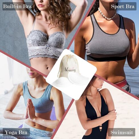Silicone Bra Inserts Push Up, Light Bra Pads Inserts, Boob Inserts, Breast Enhancers Inserts for Bathing Suit Yoga Sport Bra in Saudi Arabia
