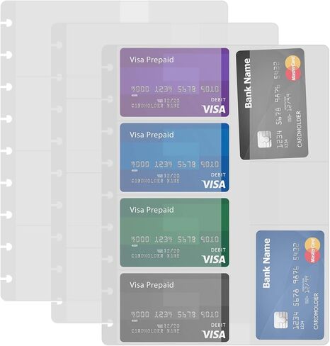 Discagenda Clear Card Holder Pocket Compatible with Classic HP (7x9.25in), 3 Pack for Discbound Planner Personal Organizer in Saudi Arabia