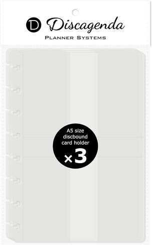 Discagenda Clear Card Holder Pocket Compatible with Classic HP (7x9.25in), 3 Pack for Discbound Planner Personal Organizer in Saudi Arabia