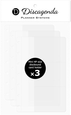Discagenda Clear Card Holder Pocket Compatible with Classic HP (7x9.25in), 3 Pack for Discbound Planner Personal Organizer in Saudi Arabia