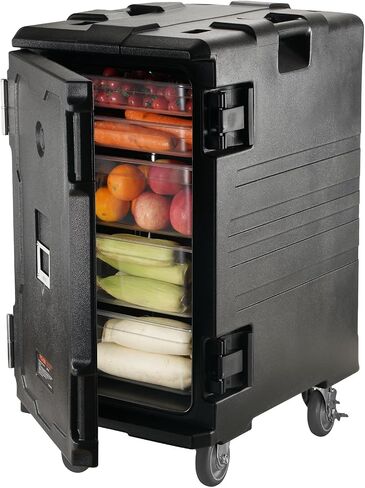 VEVOR Insulated Food Pan Carrier, 95 Qt Hot Box for Catering, LLDPE Food Box Carrier with Double Buckles, Front Loading Food Warmer for Restaurant, Canteen, etc. in Saudi Arabia