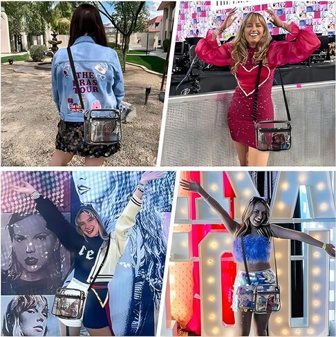 Tocixll Clear Stadium Bag, Clear Crossbody Purse Bag, Great for Concerts and Sports in Saudi Arabia