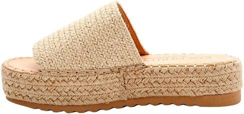 Coconuts by Matisse Womens Del Mar Espadrille Platform Athletic Sandals Casual Low Heel 1-2" - Beige - Size 8 B in Saudi Arabia