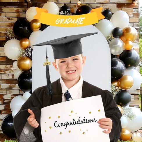 Bigmeta 12 قطعة 2024 قبعات التخرج لمرحلة ما قبل المدرسة - قبعة التخرج للأطفال قابلة للتعديل للأولاد والبنات in Kuwait