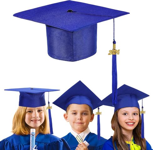 Bigmeta 12 Pcs 2024 Preschool Kindergarten Graduation Caps - Adjustable Child Kids Grad Cap for Boys or Girls in Saudi Arabia