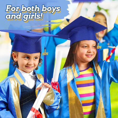 Bigmeta 12 Pcs 2024 Preschool Kindergarten Graduation Caps - Adjustable Child Kids Grad Cap for Boys or Girls in Saudi Arabia