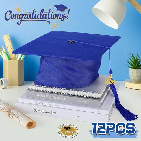 Bigmeta 12 Pcs 2024 Preschool Kindergarten Graduation Caps - Adjustable Child Kids Grad Cap for Boys or Girls in Saudi Arabia