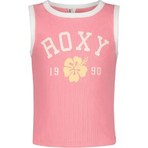 قميص بدون أكمام بدون أكمام للفتيات من روكسي، قميص صيفي قطني كاجوال برقبة واسعة in Kuwait