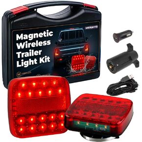 Wireless Trailer Lights Magnetic LED Kit – Rechargeable Magnetic Trailer Lights for Towing, Portable/Waterproof for Truck, RV, Boat, Camper in Saudi Arabia