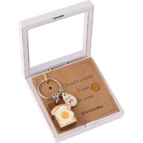Toast Keychain New Beginnings Gift Divorce for Woman and Man Small Gifts-Congratulations Wooden keychain Gifts in Saudi Arabia