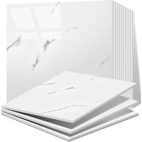 20 قطعة من بلاط باكسبلاش للتقشير واللصق من Vieshful، 12 بوصة × 12 بوصة بلاط رخامي ذاتي اللصق للجدار، ألواح حائط دش مقاومة للماء من PVC، عصا خلفية على البلاط لغرفة المعيشة في الحمام والمطبخ (ليست بلاطًا حقيقيًا) in Kuwait