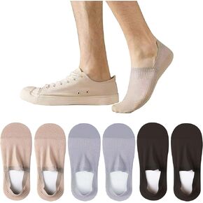 جوارب No Show للرجال غير قابلة للانزلاق، جوارب رفيعة منخفضة القطع للقارب بدون كعب، 6 أزواج in Kuwait
