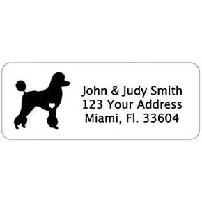 Poodle Personalized Address Labels, Poodle Dog Labels Set Of 30, Personalized Dog Lover Gift, New Puppy Address Labels, Dog Return Address Labels in Kuwait