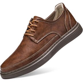 أحذية أكسفورد غير رسمية للرجال: أحذية Elevator - أحذية رياضية من الجلد بطول 2.5 بوصة مع نعل مريح للعمل والارتداء اليومي in Kuwait