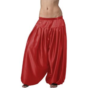 39" Long Women's Satin Harem Yoga Pants Belly Dance Gypsy Tribal Aladdin Trouser Hippie Pantaloons Bombachos in Saudi Arabia