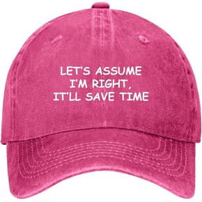 Let’s assumes I’m Right It Will Save-Time Hats for Mens Funny Washed Distressed in Kuwait