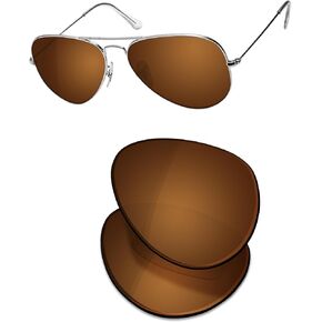 عدسات OSharp البديلة للنظارات الشمسية Ray-Ban Aviator RB3025-58mm - مستقطبة عالية الدقة، عاكسة، حماية من الأشعة فوق البنفسجية وملاءمة مثالية in Kuwait