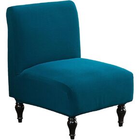 غطاء كرسي شبشب بدون ذراع من HZDHCLH، غطاء من الألياف اللدنة المطاطية، واقي أثاث قابل للإزالة مع قاعدة مرنة يمكن غسلها في الغسالة لغرفة المعيشة وغرفة الطعام والفندق in Kuwait